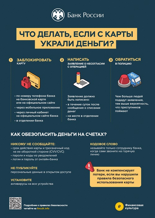 С карты украли деньги?